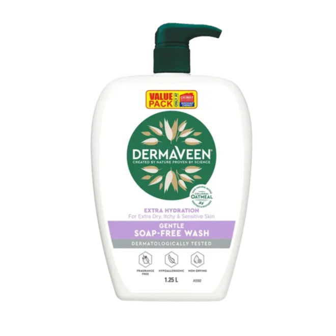 Dermaveen Extra Hydration Gentle Soap Free Wash 1.25L