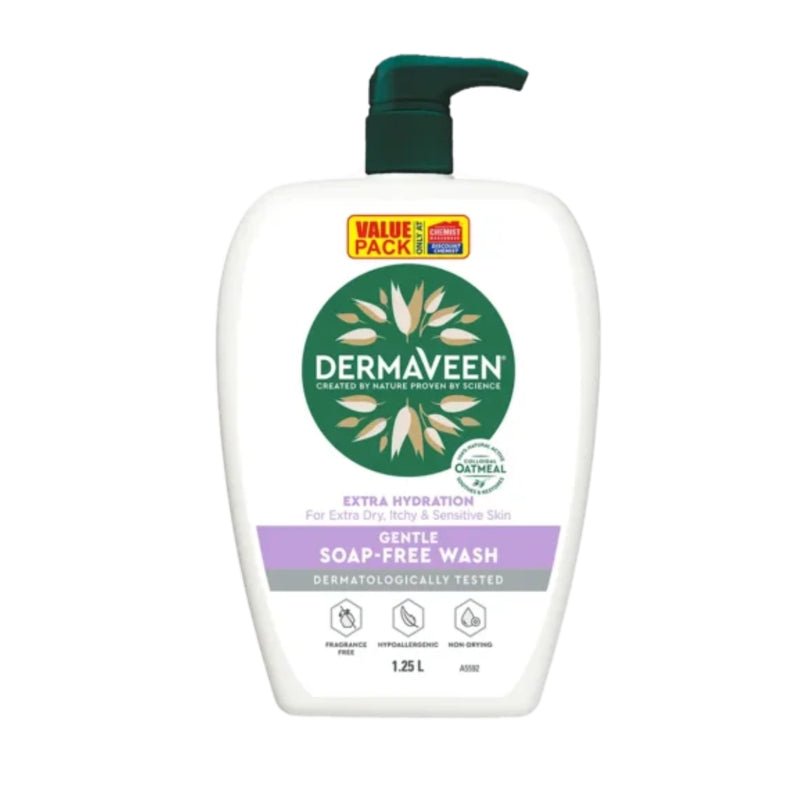 Dermaveen Extra Hydration Gentle Soap Free Wash 1.25L
