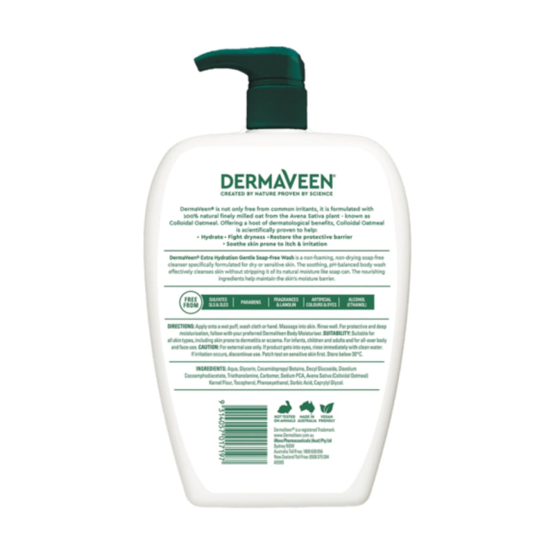 Dermaveen Extra Hydration Gentle Soap Free Wash 1.25L