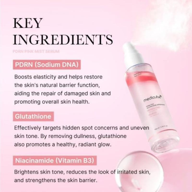 Medicube PDRN Pink Glutathione Serum Mist 100ml