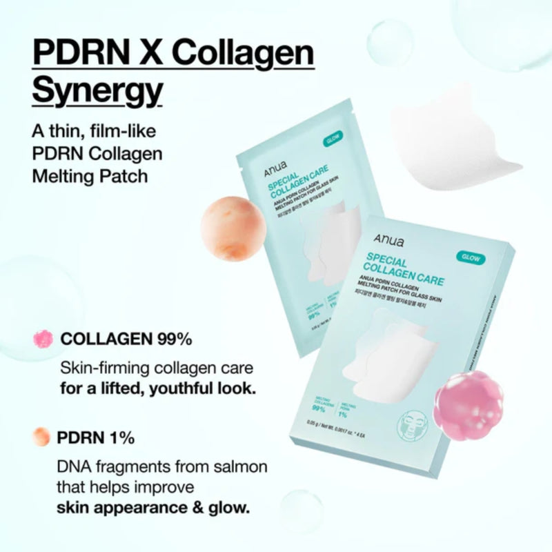 Anua PDRN Collagen Melting Patch For Glass Skin 4 Patches