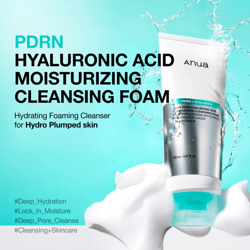Anua PDRN Hyaluronic Acid Moisturizing Cleansing Foam 150ml