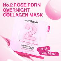 Numbuzin PDRN 2 Rose Overnight Collagen Mask 4 Pieces