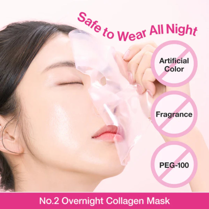 Numbuzin PDRN 2 Rose Overnight Collagen Mask 4 Pieces