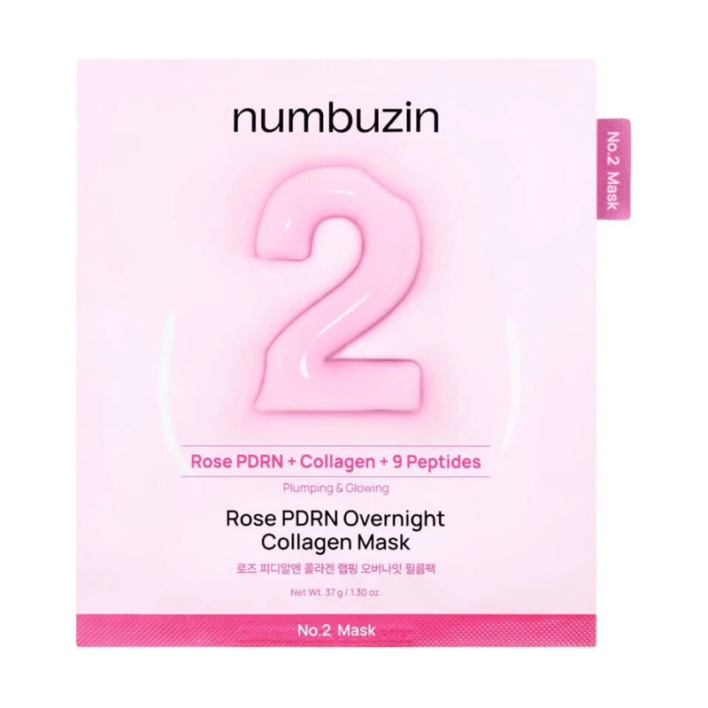 Numbuzin PDRN 2 Rose Overnight Collagen Mask 4 Pieces