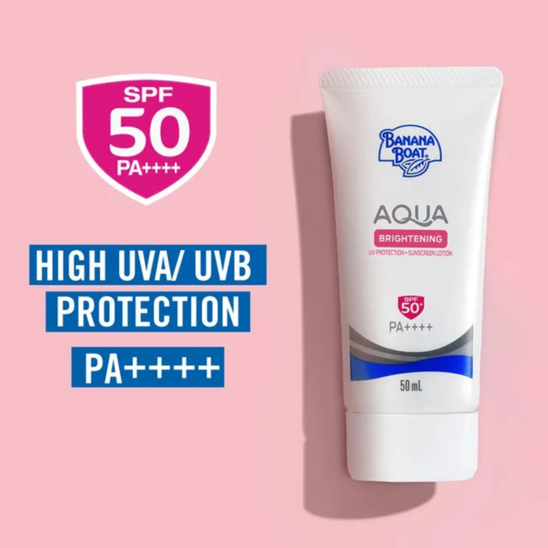 Banana Boat Aqua Brightening UV Protection Sunscreen Lotion SPF50+ 50ml