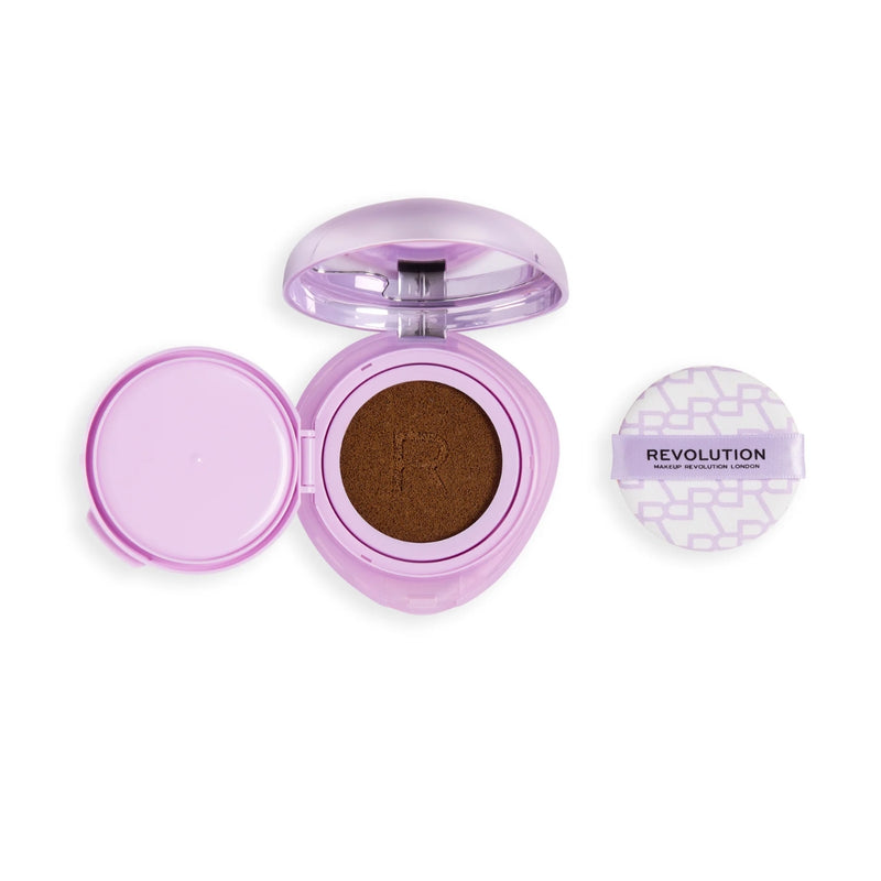 Revolution Makeup Superdewy Cushion Foundation Dark Neutral Warm 9g
