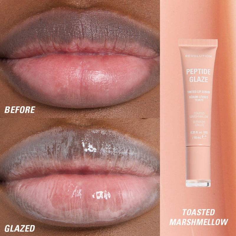 Revolution Makeup Peptide Glaze Tinted Lip Serum Toasted Marshmallow 10ml