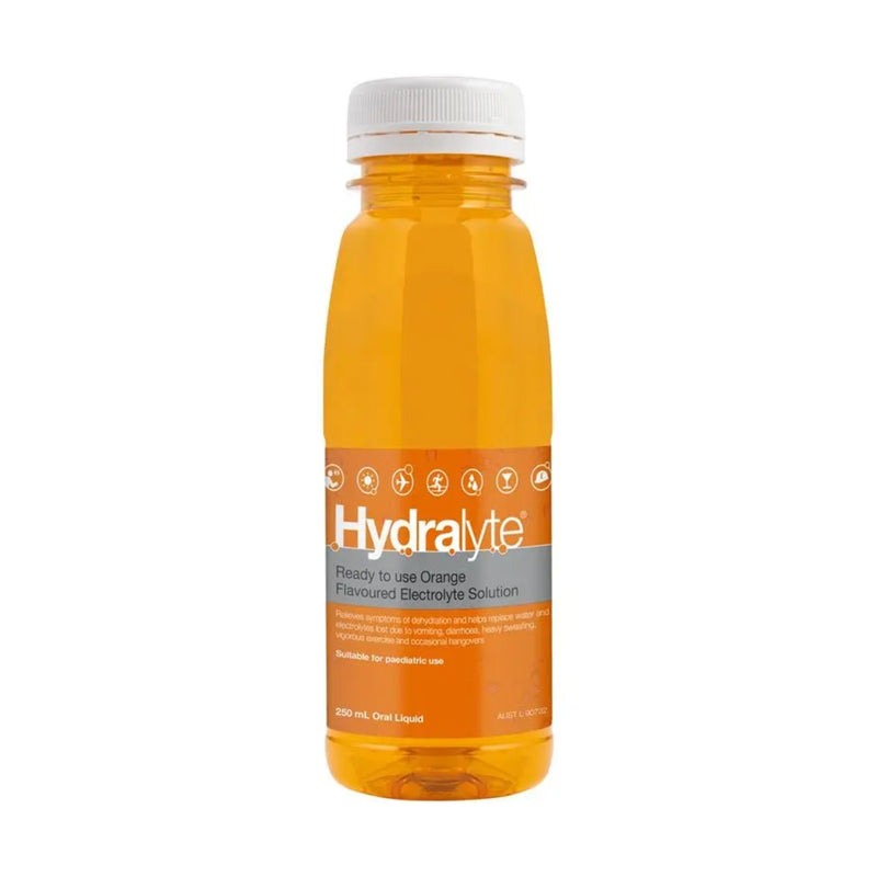 Hydralyte Electrolyte Ready To Drink Orange 4 x 250ml