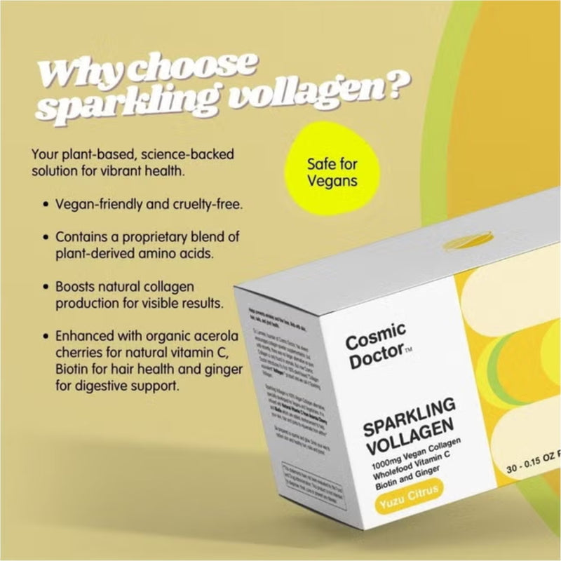 Cosmic Doctor Sparkling Vollagen 1000mg Yuzu Citrus 30 Sachets