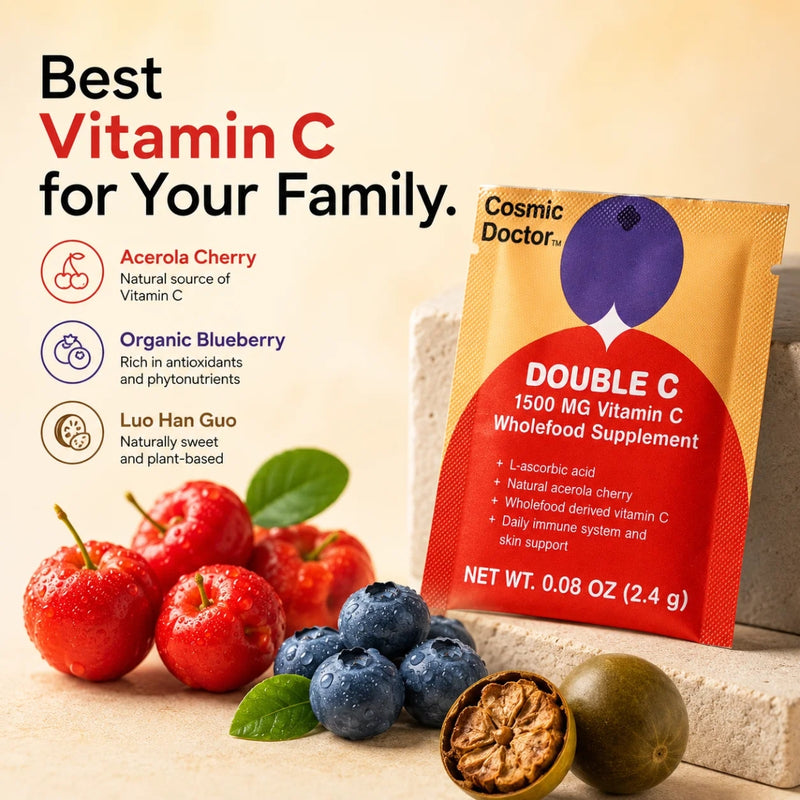 Cosmic Doctor Double C 1500mg Vitamin C Blueberry & Acerola 30 Sachets