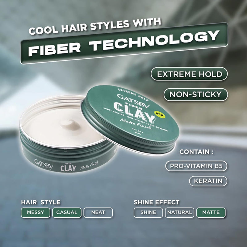 Gatsby Fiber Clay Matte Finish 80g