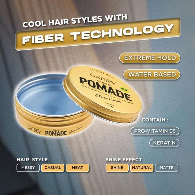 Gatsby Fiber Pomade Glossy Finish 80g