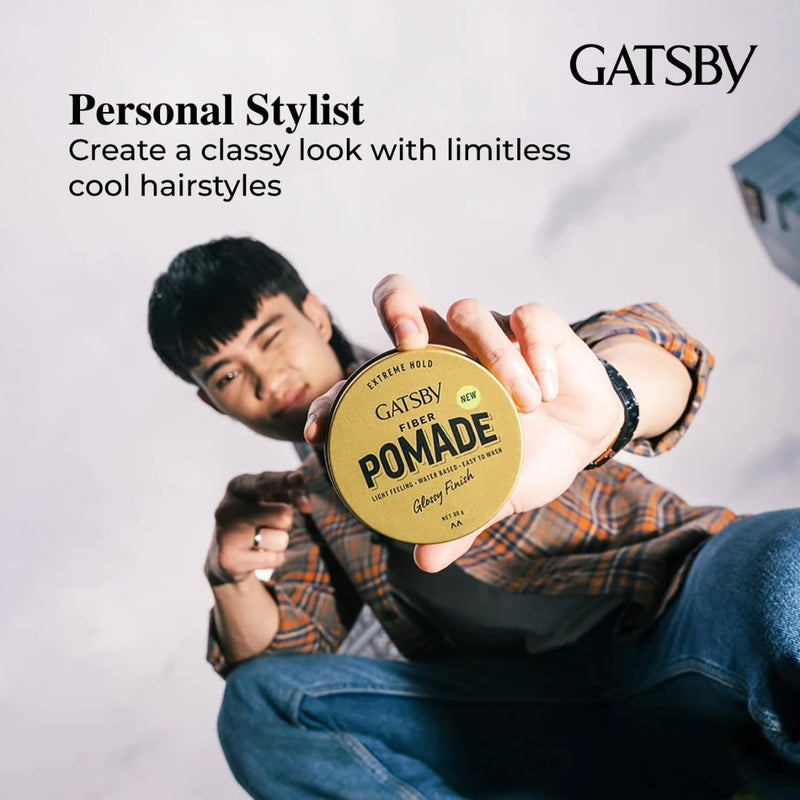 Gatsby Fiber Pomade Glossy Finish 80g