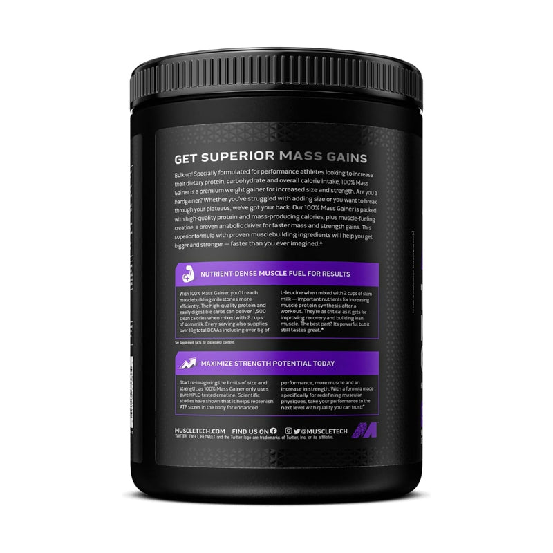 MuscleTech 100% Mass Gainer Vanilla Milkshake 2.33kg