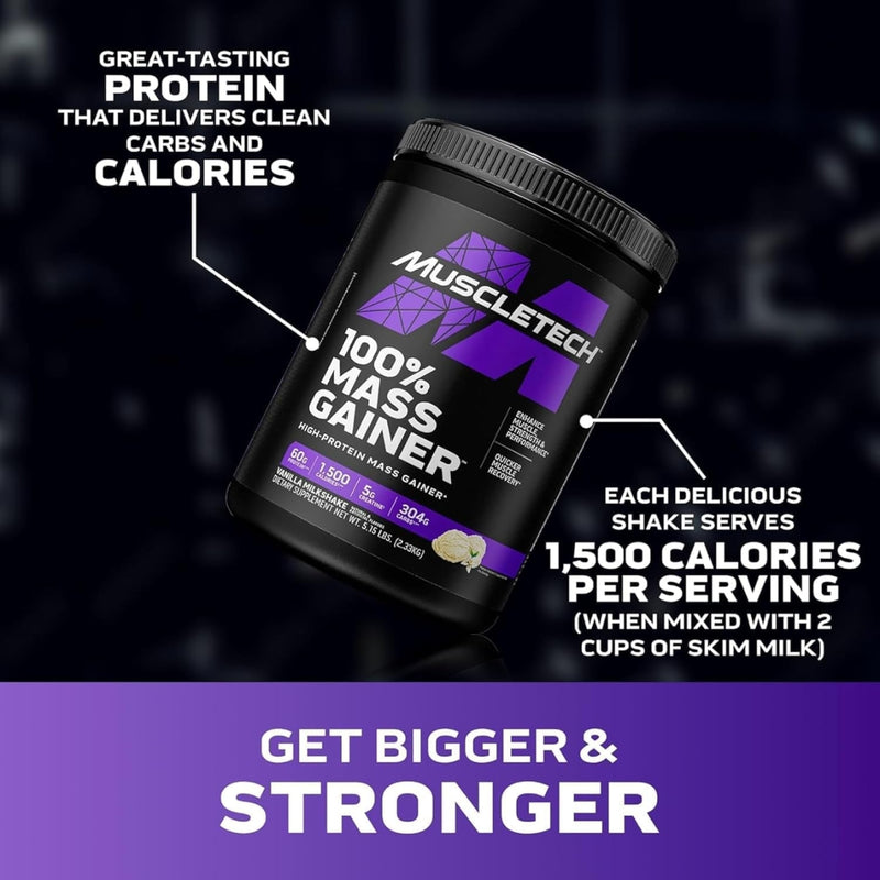 MuscleTech 100% Mass Gainer Vanilla Milkshake 2.33kg