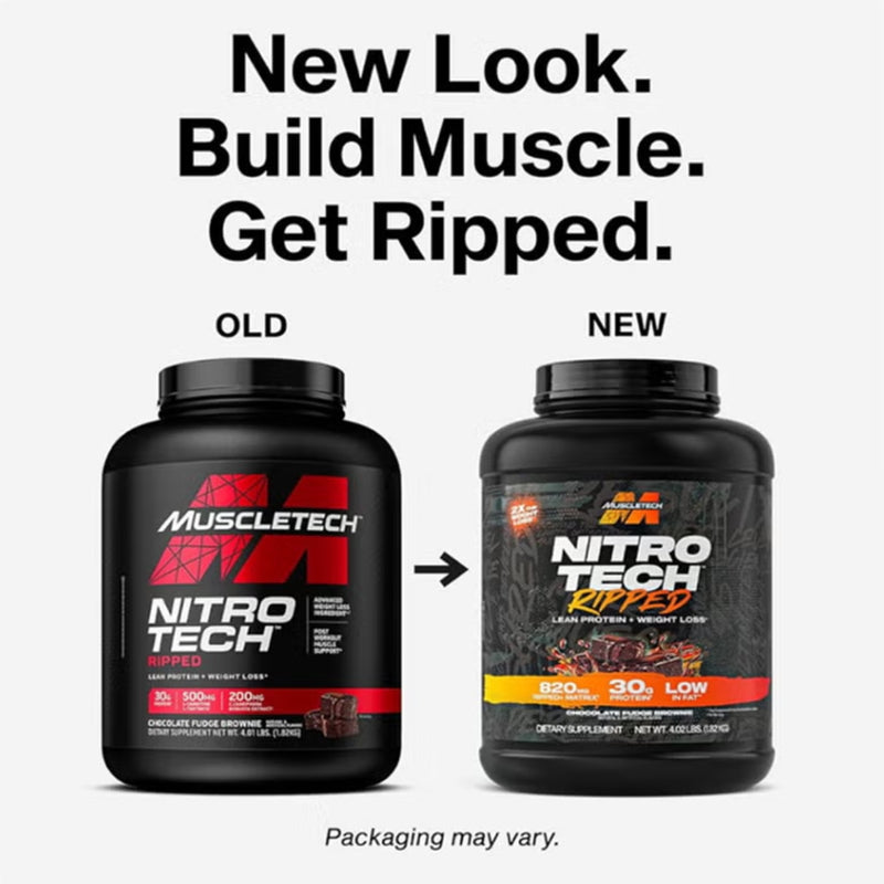 MuscleTech Nitro Tech Whey Protein Ripped Chocolate Fudge Brownie 1.82kg