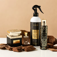 Hamidi Black Musk Air Freshener 480ml + Muattar 50g + Eau de Parfum 100ml + Concentrated Perfume Oil 12ml Gift Set