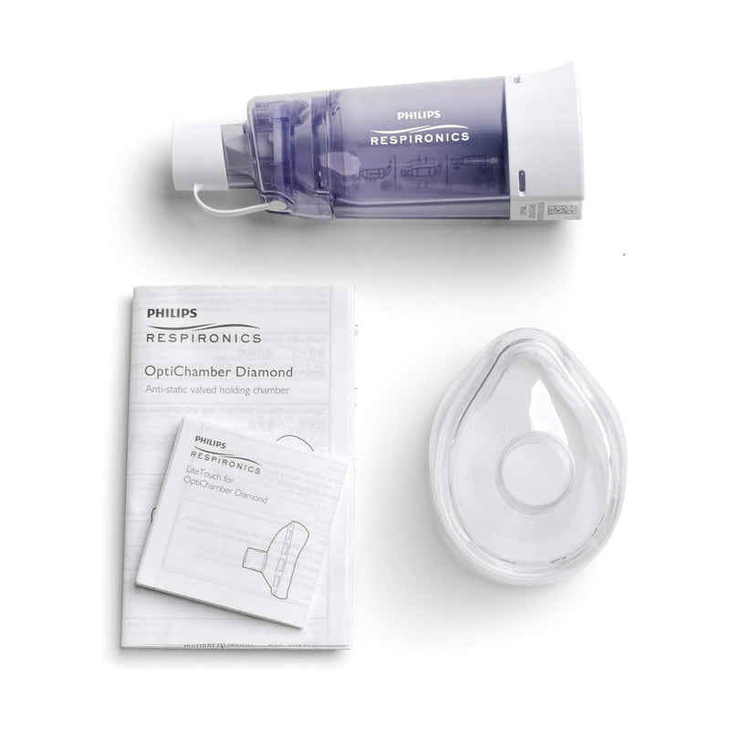 Philips Respironics OptiChamber Diamond With Medium Mask