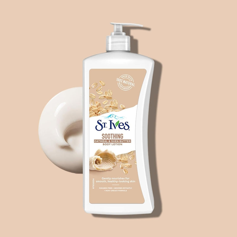 St. Ives Body Lotion Natural Soothing Oatmeal & Shea Butter 532ml BOGOF