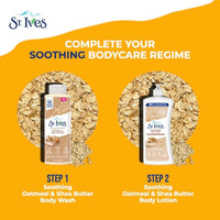 St. Ives Body Lotion Natural Soothing Oatmeal & Shea Butter 532ml BOGOF