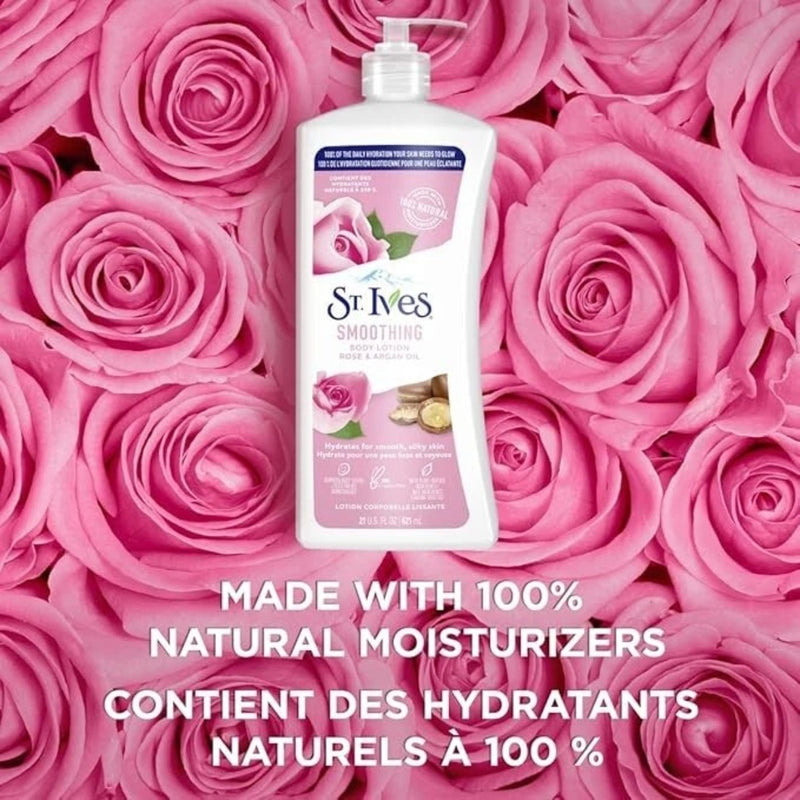 St. Ives Body Lotion Smoothing Rose & Argan Oil 532ml BOGOF