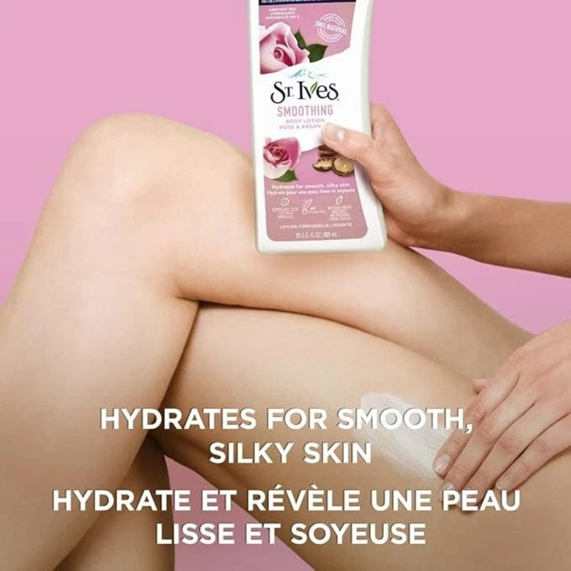 St. Ives Body Lotion Smoothing Rose & Argan Oil 532ml BOGOF