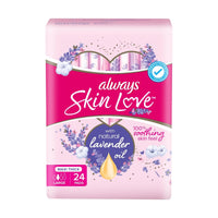 Always Sanitary Pads Skin Love 3X Protection Maxi Thick 24 Count