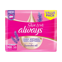 Always Sanitary Pads Thick Long & Wide 50 Count