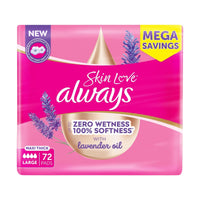 Always Sanitary Pads Thick Long & Wide 72 Count