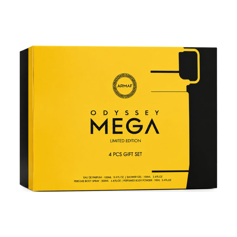 Armaf Odyssey Mega Limited Edition Eau de Parfum 100ml + 10ml Travel Spray + Shower Gel 100ml + Pefume Body Spray 200ml Gift Set