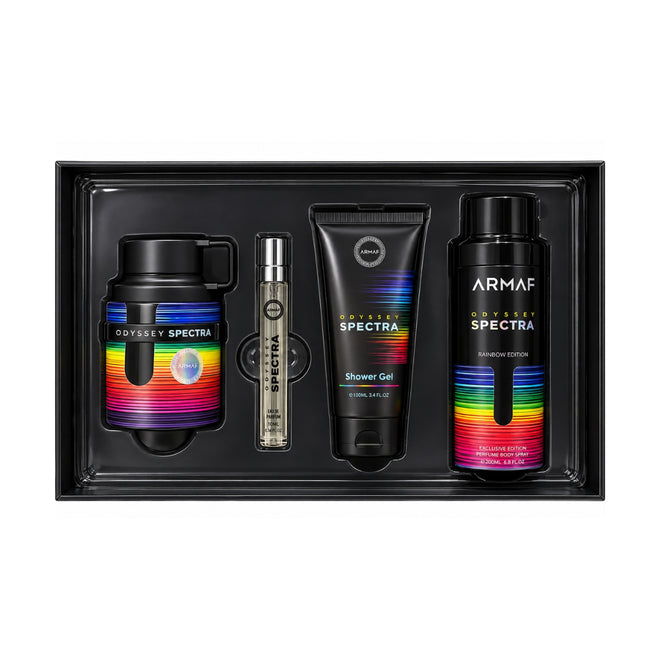 Armaf Odyssey Spectra Rainbow Eau de Parfum 100ml + 10ml Travel Spray + Shower Gel 100ml + Pefume Body Spray 200ml Gift Set