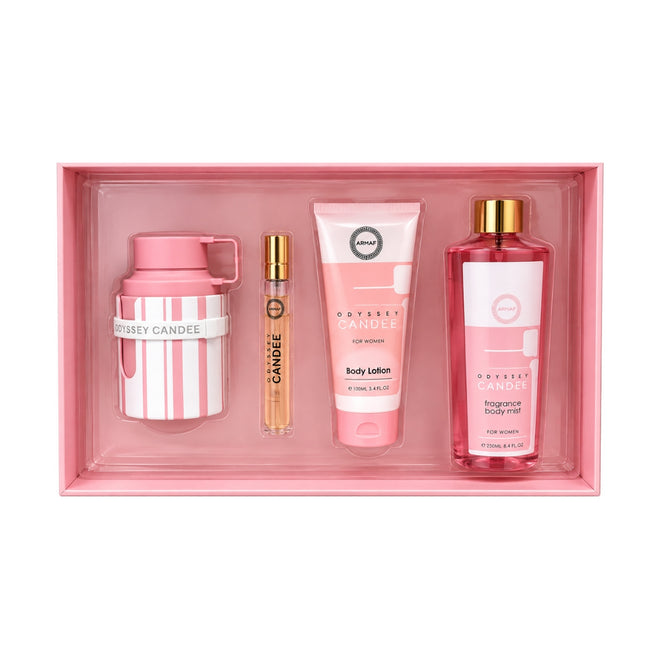 Armaf Odyssey Candee Special Edition Eau de Parfum 100ml + Perfume Body Lotion 100ml + Deo Spray 50ml + Body Mist 250ml Gift Set
