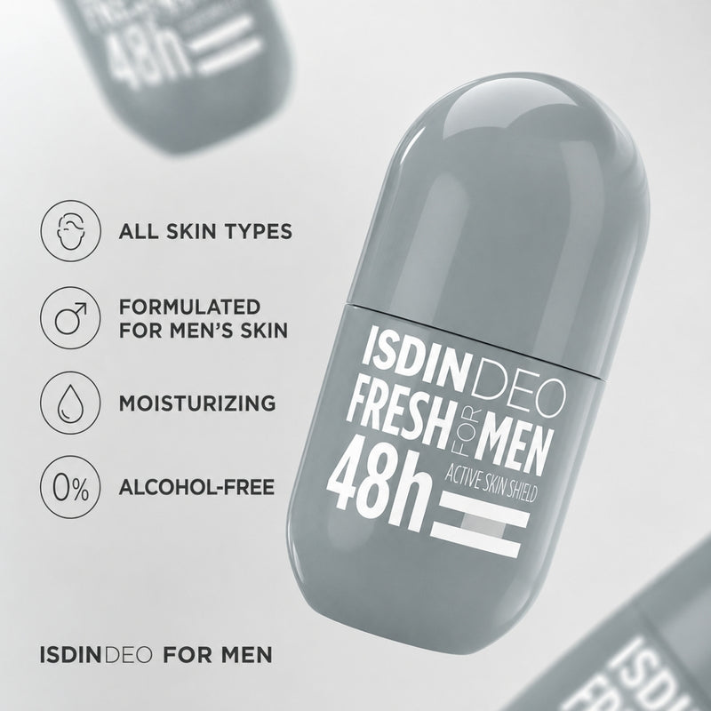 Isdin Deodorant Fresh For Men 48 Hour Roll On 50ml