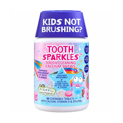 Jack N Jill Tooth Sparkles Tooth Cleaning 60 Chewable Tablets