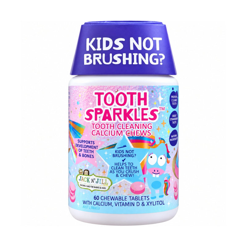 Jack N Jill Tooth Sparkles Tooth Cleaning 60 Chewable Tablets