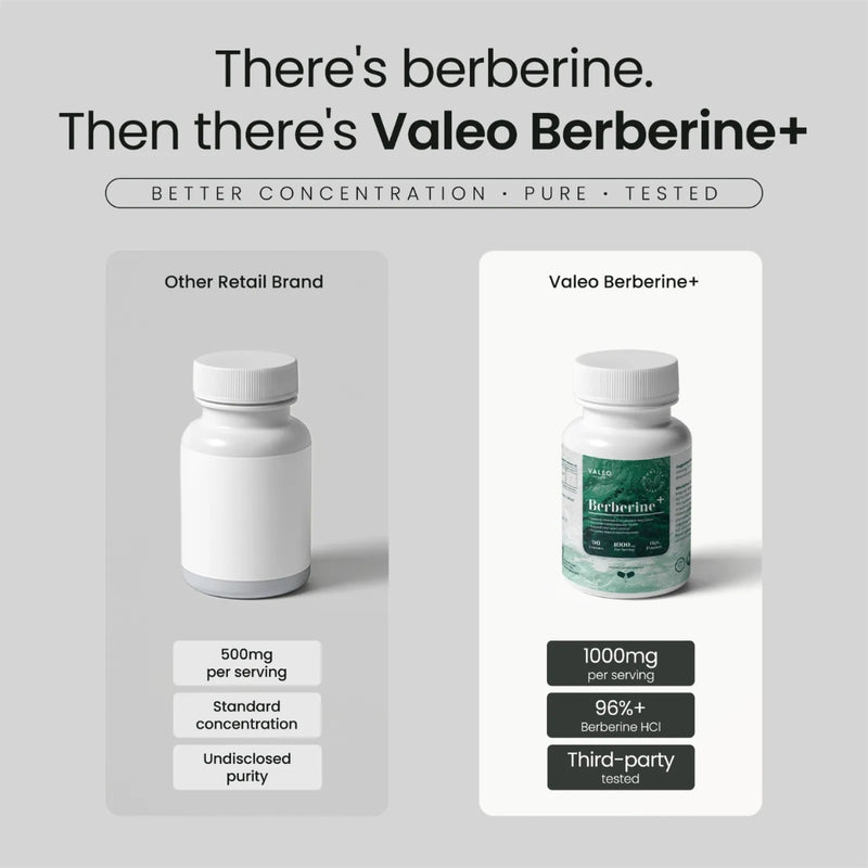 Valeo Berberine+ 1000mg 90 Capsules