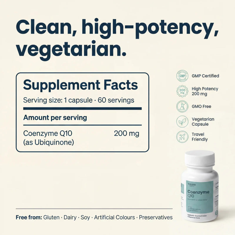 Valeo Coenzyme Q10 200mg 60 Capsules