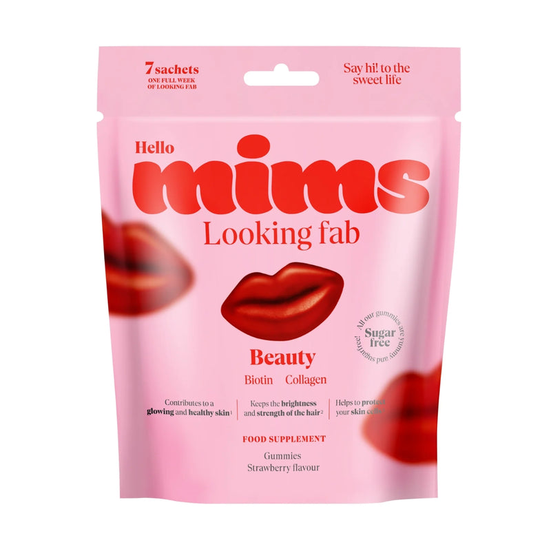 Mims Beauty Gummies Strawberry 7 Sachets