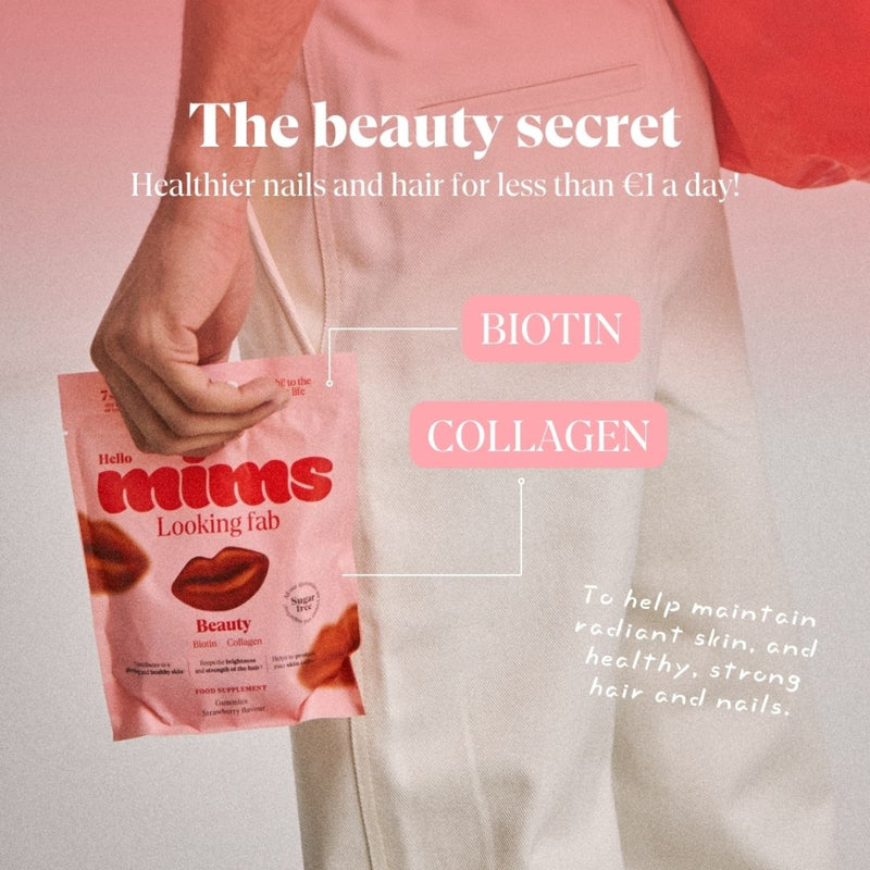 Mims Beauty Gummies Strawberry 7 Sachets