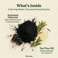 Nyrvana Face & Body Soap Activated Charcoal & Tea Tree Oil 100g