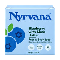 Nyrvana Face & Body Soap Blueberry with Shea Butter 100g