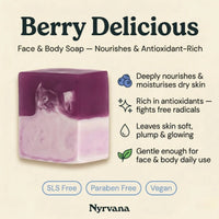 Nyrvana Face & Body Soap Blueberry with Shea Butter 100g