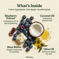 Nyrvana Face & Body Soap Blueberry with Shea Butter 100g