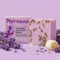 Nyrvana Face & Body Soap Lavender with Shea Butter 100g