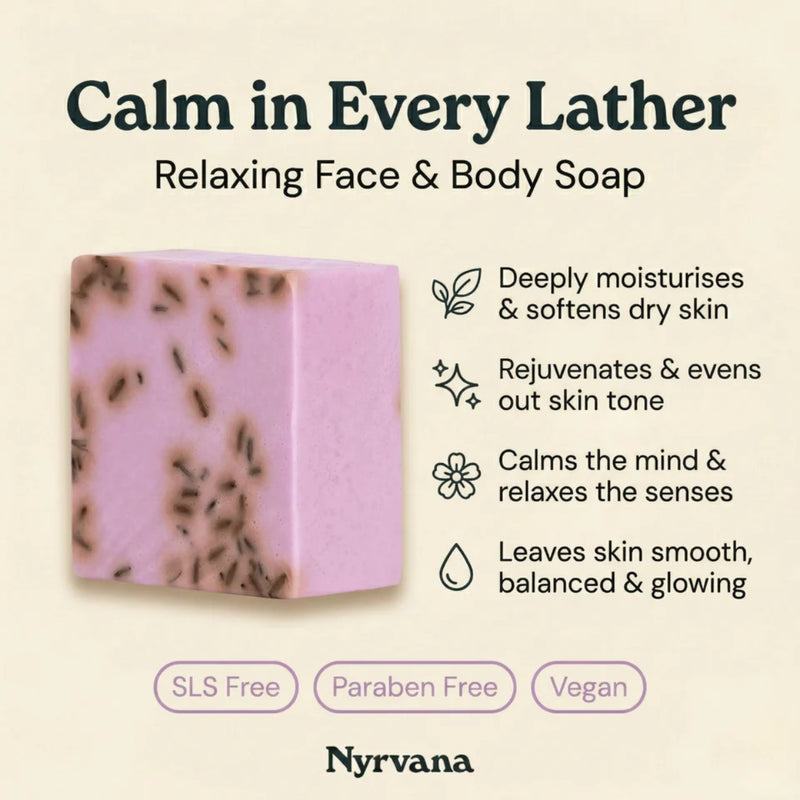 Nyrvana Face & Body Soap Lavender with Shea Butter 100g