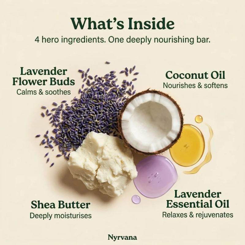 Nyrvana Face & Body Soap Lavender with Shea Butter 100g
