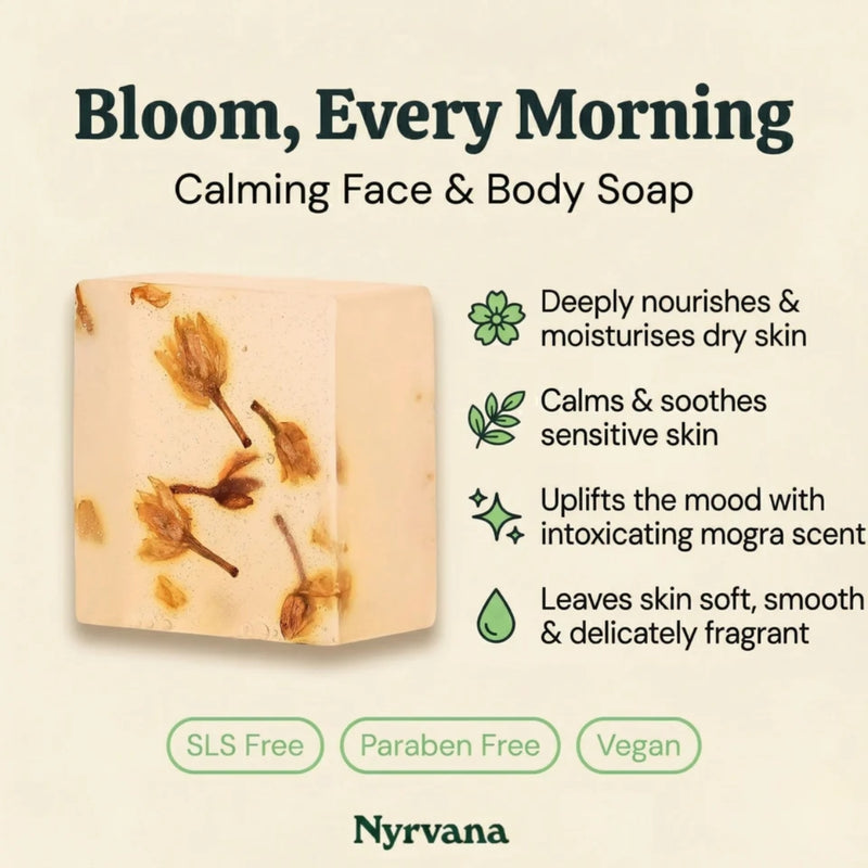 Nyrvana Face & Body Soap Mogra 100g