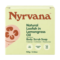 Nyrvana Body Scrub Soap Natural Loofah in Lemongrass Oil 100g