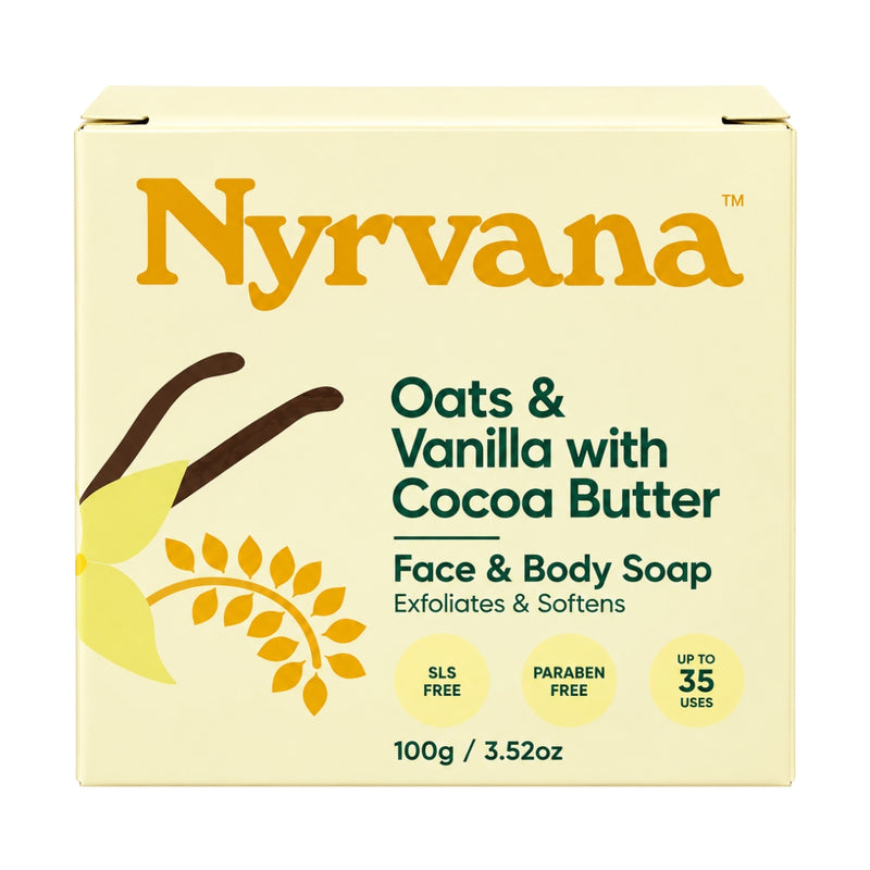 Nyrvana Face & Body Soap Oats & Vanilla with Cocoa Butter 100g